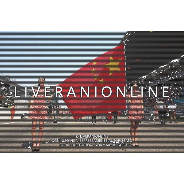 Grid girls. 12.04.2015. Formula 1 World Championship, Rd 3, Chinese Grand Prix, Shanghai, China, Race Day. AG ALDO LIVERANI SAS ONLY ITALY