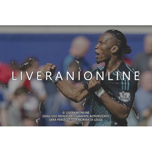 Chelsea\'s Didier Drogba celebrates his side\'s 0-1 victory at the final whistle Photographer Craig Mercer/CameraSport Football - Barclays Premiership - Queens Park Rangers v Chelsea - Sunday 12th April 2015 - Loftus Road - London Â© CameraSport - 43 Linden Ave. Countesthorpe. Leicester. England. LE8 5PG - Tel: +44 (0) 116 277 4147 - admin@camerasport.com - www.camerasport.com AG ALDO LIVERANI SAS ONLY ITALY