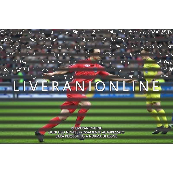 Joie Zlatan IBRAHIMOVIC - 11.04.2015 - Bastia / PSG - Finale de la Coupe de Ligue 2015 Photo : Dave Winter / Icon Sport