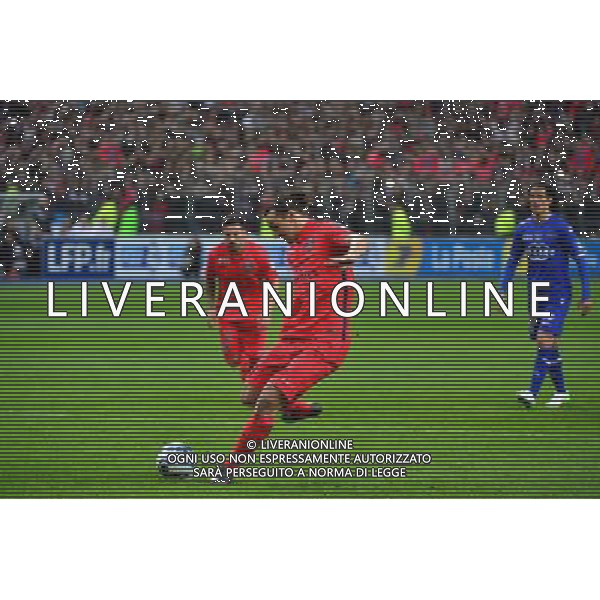 Penalty Zlatan IBRAHIMOVIC - 11.04.2015 - Bastia / PSG - Finale de la Coupe de la Ligue 2015 Photo : Dave Winter / Icon Sport
