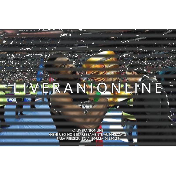 Victoire du PSG / Serge AURIER - 11.04.2015 - Bastia / PSG - Finale de la Coupe de la Ligue 2015 Photo : Dave Winter / Icon Sport