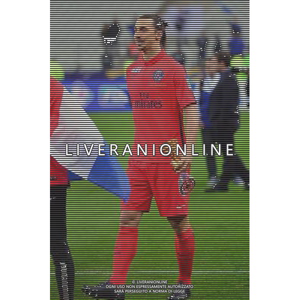 Victoire du PSG / Zlatan IBRAHIMOVIC - 11.04.2015 - Bastia / PSG - Finale de la Coupe de la Ligue 2015 Photo : Dave Winter / Icon Sport