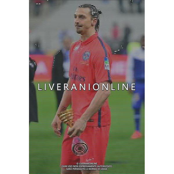 Victoire du PSG / Zlatan IBRAHIMOVIC - 11.04.2015 - Bastia / PSG - Finale de la Coupe de la Ligue 2015 Photo : Dave Winter / Icon Sport