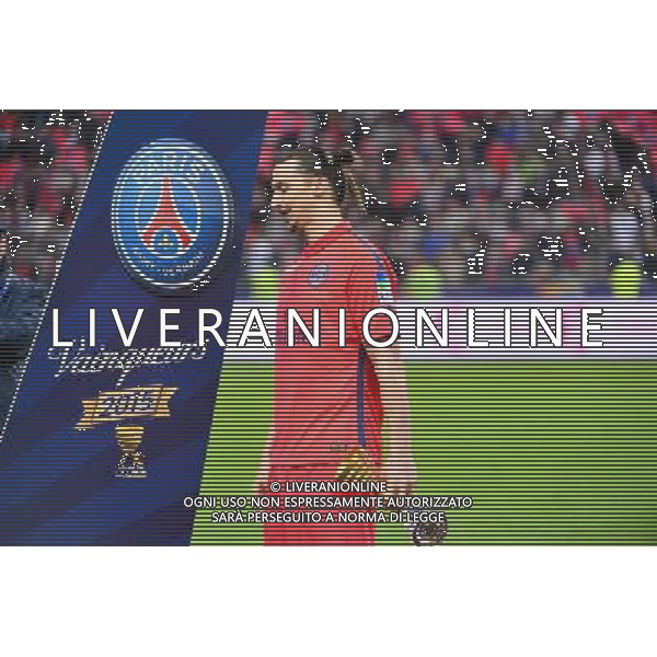 Victoire du PSG / Zlatan IBRAHIMOVIC - 11.04.2015 - Bastia / PSG - Finale de la Coupe de la Ligue 2015 Photo : Dave Winter / Icon Sport