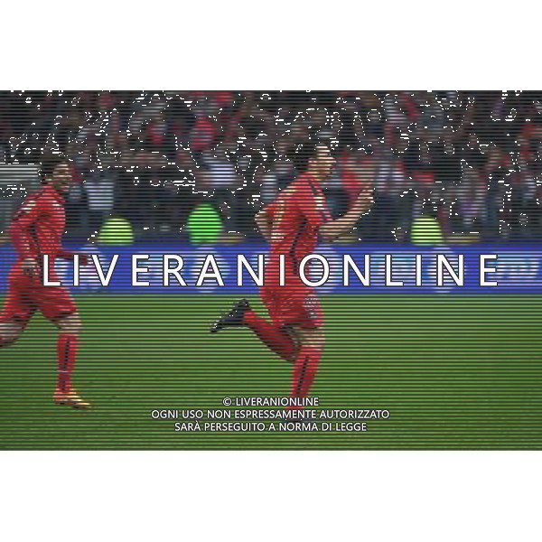 Joie Zlatan IBRAHIMOVIC - 11.04.2015 - Bastia / PSG - Finale de la Coupe de la Ligue 2015 Photo : Dave Winter / Icon Sport