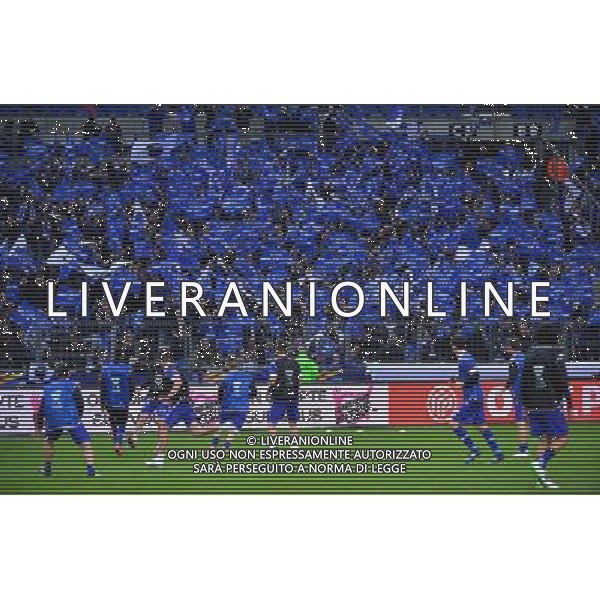 Supporters Bastia - 11.04.2015 - Bastia / PSG - Finale de la Coupe de la Ligue 2015 Photo : Dave Winter / Icon Sport