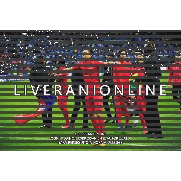 Victoire du PSG / MARQUINHOS - 11.04.2015 - Bastia / PSG - Finale de la Coupe de la Ligue 2015 Photo : Dave Winter / Icon Sport
