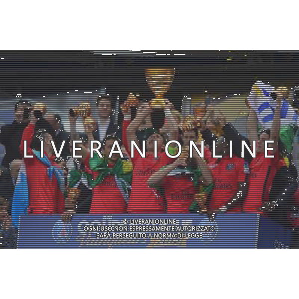 Victoire du PSG / THIAGO SILVA - 11.04.2015 - Bastia / PSG - Finale de la Coupe de la Ligue 2015 Photo : Dave Winter / Icon Sport