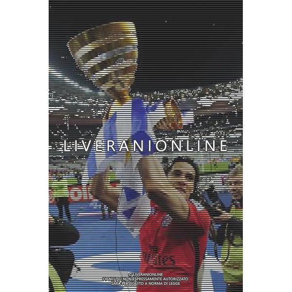 Victoire du PSG / Edinson CAVANI - 11.04.2015 - Bastia / PSG - Finale de la Coupe de la Ligue 2015 Photo : Dave Winter / Icon Sport