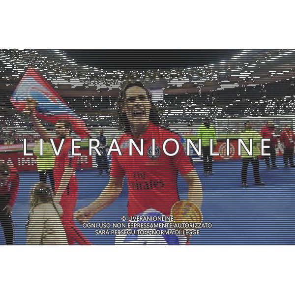 Victoire du PSG / Edinson CAVANI - 11.04.2015 - Bastia / PSG - Finale de la Coupe de la Ligue 2015 Photo : Dave Winter / Icon Sport