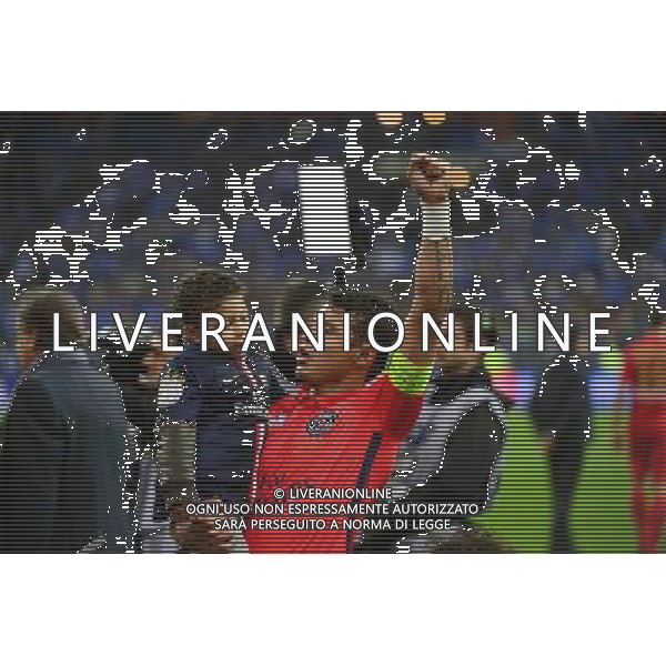 Victoire du PSG / Joie Thiago SILVA - 11.04.2015 - Bastia / PSG - Finale de la Coupe de la Ligue 2015 Photo : Dave Winter / Icon Sport AG ALDO LIVERANI SAS ONLY ITALY