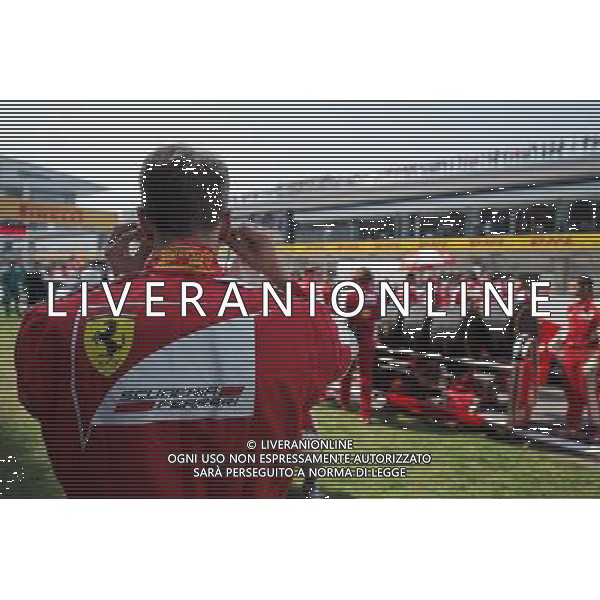 Sebastian Vettel (GER) Ferrari on the grid. 12.04.2015. Formula 1 World Championship, Rd 3, Chinese Grand Prix, Shanghai, China, Race Day. AG ALDO LIVERANI SAS ONLY ITALY