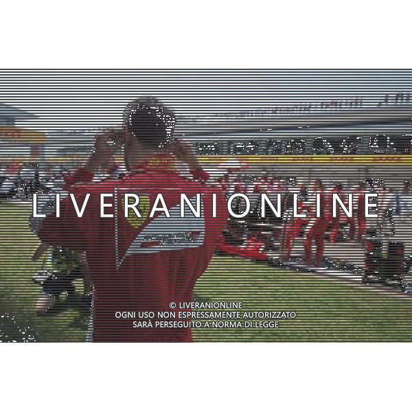 Sebastian Vettel (GER) Ferrari on the grid. 12.04.2015. Formula 1 World Championship, Rd 3, Chinese Grand Prix, Shanghai, China, Race Day. AG ALDO LIVERANI SAS ONLY ITALY