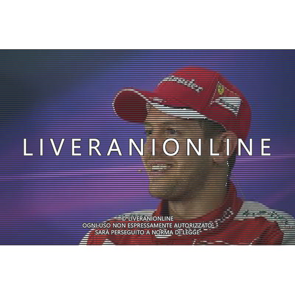 Sebastian Vettel (GER) Ferrari in the FIA Press Conference. 12.04.2015. Formula 1 World Championship, Rd 3, Chinese Grand Prix, Shanghai, China, Race Day. AG ALDO LIVERANI SAS ONLY ITALY