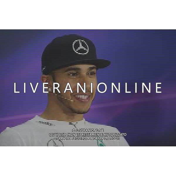 Lewis Hamilton (GBR) Mercedes AMG F1 in the FIA Press Conference. 12.04.2015. Formula 1 World Championship, Rd 3, Chinese Grand Prix, Shanghai, China, Race Day. AG ALDO LIVERANI SAS ONLY ITALY