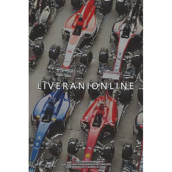 The cars in parc ferme. 12.04.2015. Formula 1 World Championship, Rd 3, Chinese Grand Prix, Shanghai, China, Race Day. AG ALDO LIVERANI SAS ONLY ITALY