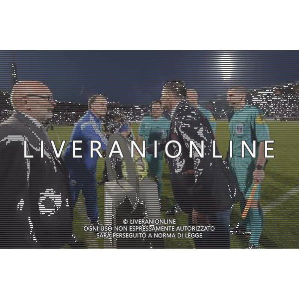 Marcelo BIELSA / Willy SAGNOL - 12.04.2015 - Bordeaux / Marseille - 32eme journee de Ligue 1 Photo : Caroline Blumberg / Icon Sport AG ALDO LIVERANI SAS ONLY ITALY