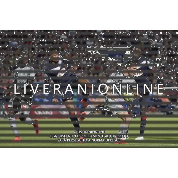 Isaac KIESE THELIN / Jeremy MOREL - 12.04.2015 - Bordeaux / Marseille - 32eme journee de Ligue 1 Photo : Caroline Blumberg / Icon Sport AG ALDO LIVERANI SAS ONLY ITALY