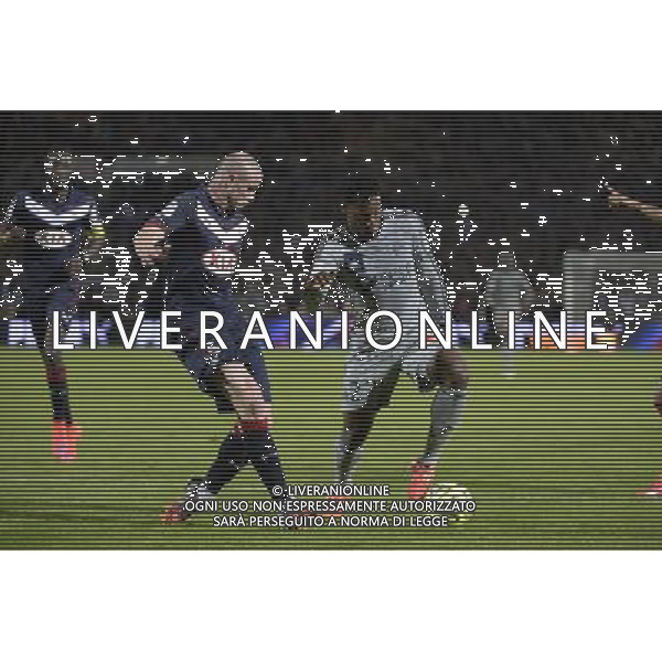 Nicolas PALLOIS / Michy BATSHUAYI - 12.04.2015 - Bordeaux / Marseille - 32eme journee de Ligue 1 Photo : Caroline Blumberg / Icon Sport *** Local Caption *** AG ALDO LIVERANI SAS ONLY ITALY *** Local Caption *** AG ALDO LIVERANI SAS ONLY ITALY