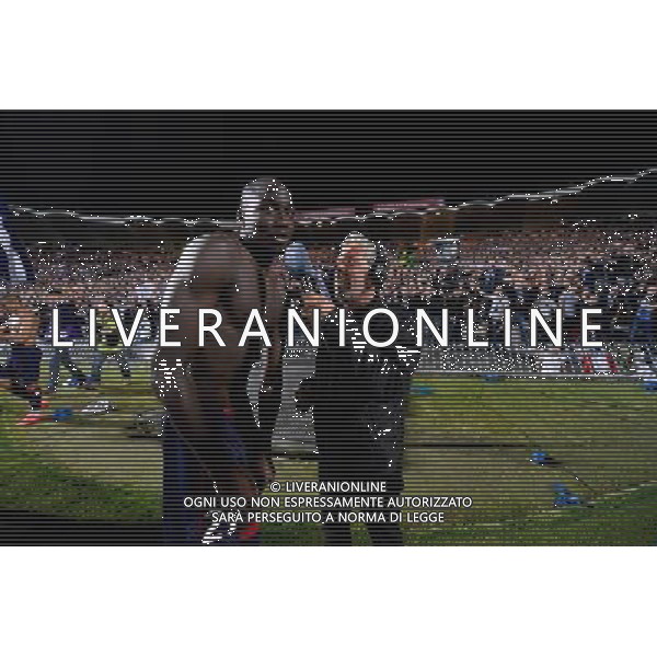 Cedric YAMBERE / Laurent PAGANELLI - 12.04.2015 - Bordeaux / Marseille - 32eme journee de Ligue 1 Photo : Caroline Blumberg / Icon Sport AG ALDO LIVERANI SAS ONLY ITALY