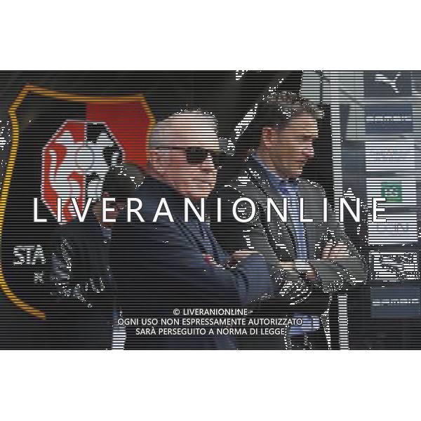 Philippe MONTANIER / Francois PINAULT - 12.04.2015 - Rennes / Guingamp - 32eme journee de Ligue 1 Photo : Vincent Michel / Icon Sport AG ALDO LIVERANI SAS ONLY ITALY