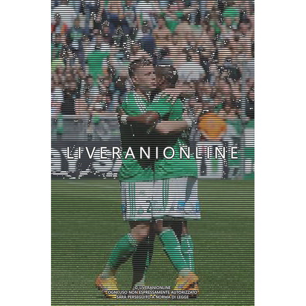 Joie Franck TABANOU - 12.04.2015 - Saint Etienne / Nantes - 32eme journee de Ligue 1 Photo : Jean Paul Thomas / Icon Sport AG ALDO LIVERANI SAS ONLY ITALY