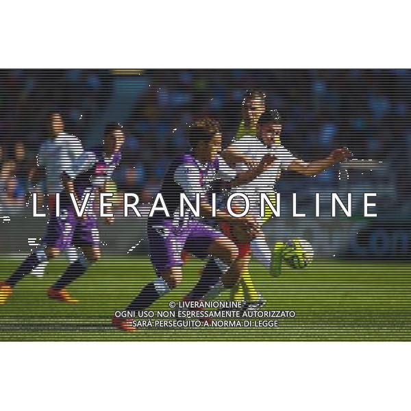 Oscar Trejo / Morgan Sanson - 12.04.2015 - Toulouse / Montpellier - 32eme journee de Ligue 1 Photo : Manuel Blondeau / Icon Sport AG ALDO LIVERANI SAS ONLY ITALY