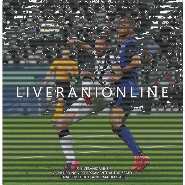 UEFA Champions League 2014/2015 Quarti di Finale Andata Torino - 14.04.2015 Juventus-Monaco Nella Foto:chiellini giorgio e fabinho /Ph.Vitez-Ag. Aldo Liverani