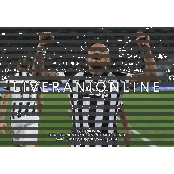 UEFA Champions League 2014/2015 Quarti di Finale Andata Torino - 14.04.2015 Juventus-Monaco Nella Foto: esultanza dopo il gol su rigore di vidal arturo /Ph.Vitez-Ag. Aldo Liverani