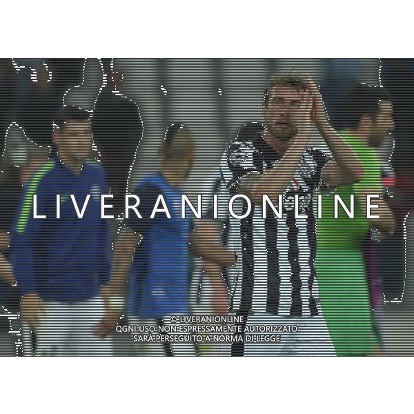 UEFA Champions League 2014/2015 Quarti di Finale Andata Torino - 14.04.2015 Juventus-Monaco Nella Foto: esultanza di claudio marchisio a fine gara /Ph.Vitez-Ag. Aldo Liverani