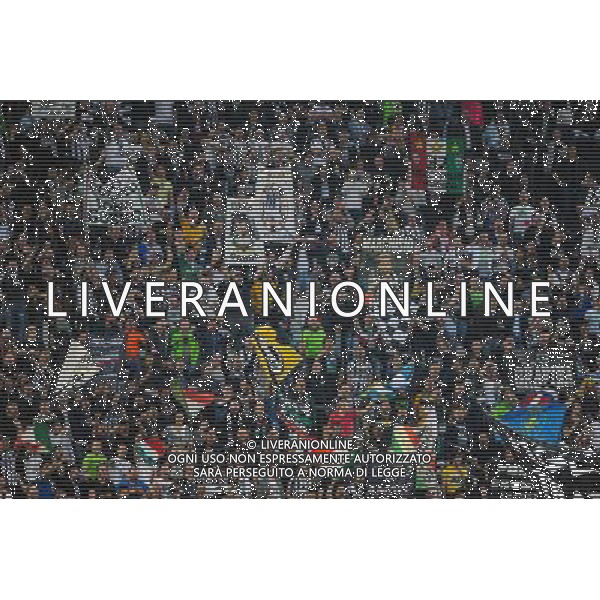 Supporters Juventus Turin - 14.04.2015 - Juventus Turin / Monaco - 1/4Finale aller Champions League Photo : Jean Paul Thomas / Icon Sport AG ALDO LIVERANI SAS ONLY ITALY