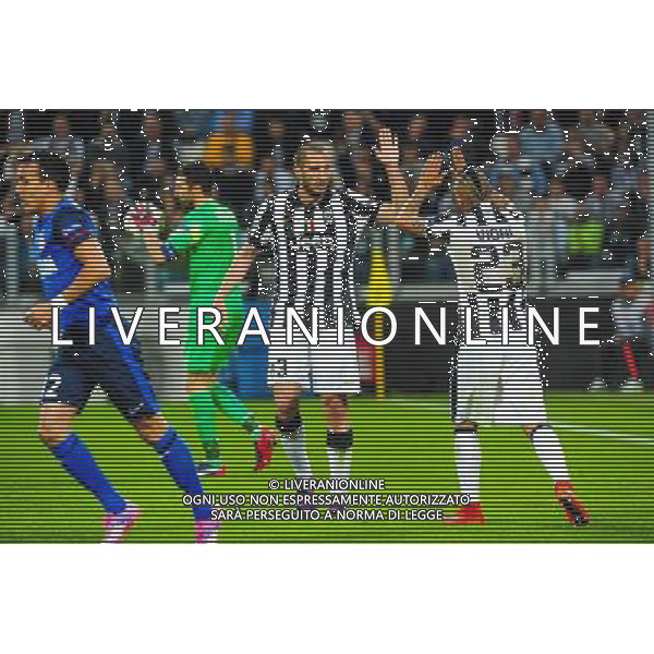 Giorgio CHIELLINI / Arturo VIDAL - 14.04.2015 - Juventus Turin / Monaco - 1/4Finale aller Champions League Photo : Jean Paul Thomas / Icon Sport AG ALDO LIVERANI SAS ONLY ITALY