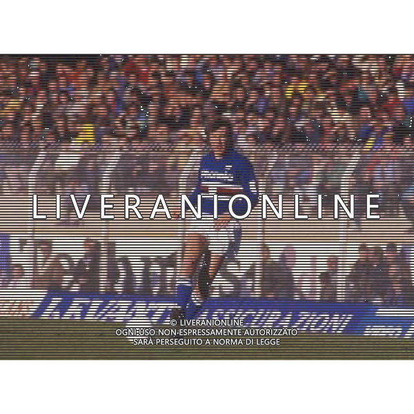 RETROSPETTIVA MANNINI MORENO CALCIATORE NELLA FOTO MANNINI MORENO CON LA MAGLIA DELLA SAMPDORIA AG ALDO LIVERANI SAS