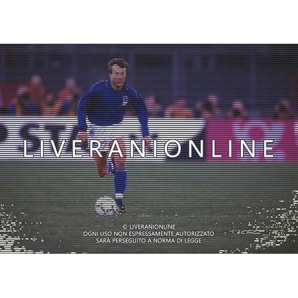 RETROSPETTIVA MANNINI MORENO CALCIATORE NELLA FOTO MANNINI MORENO CON LA MAGLIA DELLA NAZIONALE ITALIANA AG ALDO LIVERANI SAS