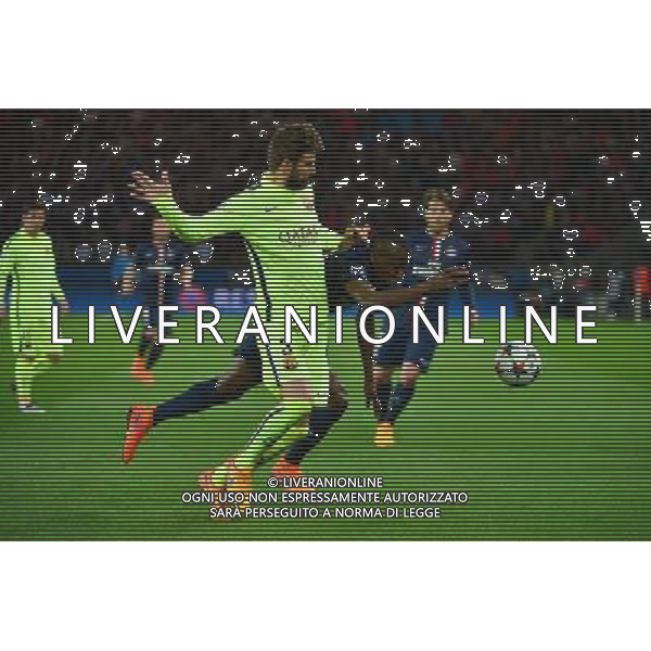 Blaise MATUIDI / Gerard PIQUE - 15.04.2015 - Paris Saint Germain / Barcelone - 1/4Finale Aller Champions League Photo : Dave Winter / Icon Sport AG ALDO LIVERANI SAS ONLY ITALY
