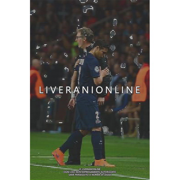 Blessure Thiago SILVA / Laurent BLANC - 15.04.2015 - Paris Saint Germain / Barcelone - 1/4Finale Aller Champions League Photo : Dave Winter / Icon Sport AG ALDO LIVERANI SAS ONLY ITALY