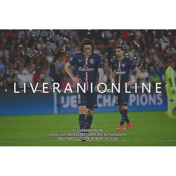 Deception Edinson CAVANI - 15.04.2015 - Paris Saint Germain / Barcelone - 1/4Finale Aller Champions League Photo : Dave Winter / Icon Sport AG ALDO LIVERANI SAS ONLY ITALY