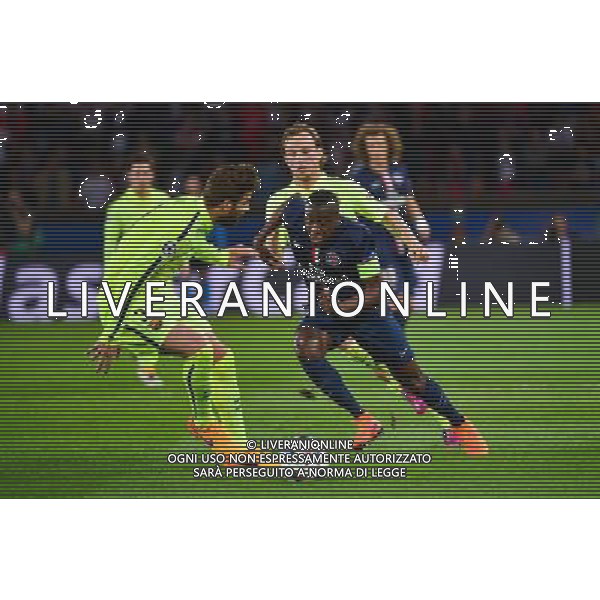 Blaise MATUIDI / Gerard PIQUE - 15.04.2015 - Paris Saint Germain / Barcelone - 1/4Finale Aller Champions League Photo : Dave Winter / Icon Sport AG ALDO LIVERANI SAS ONLY ITALY