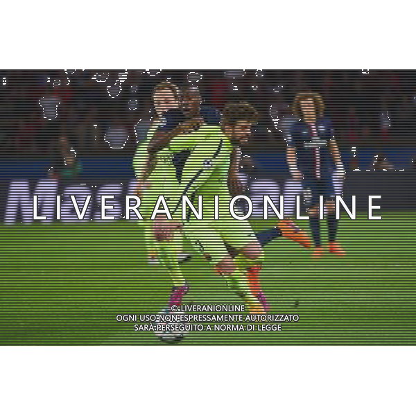 Blaise MATUIDI / Gerard PIQUE - 15.04.2015 - Paris Saint Germain / Barcelone - 1/4Finale Aller Champions League Photo : Dave Winter / Icon Sport AG ALDO LIVERANI SAS ONLY ITALY