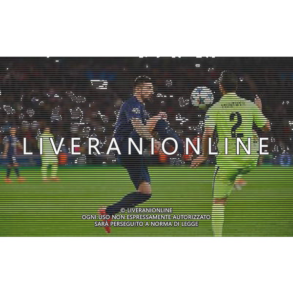 Ezequiel LAVEZZI / Martin MONTOYA - 15.04.2015 - Paris Saint Germain / Barcelone - 1/4Finale Aller Champions League Photo : Dave Winter / Icon Sport AG ALDO LIVERANI SAS ONLY ITALY