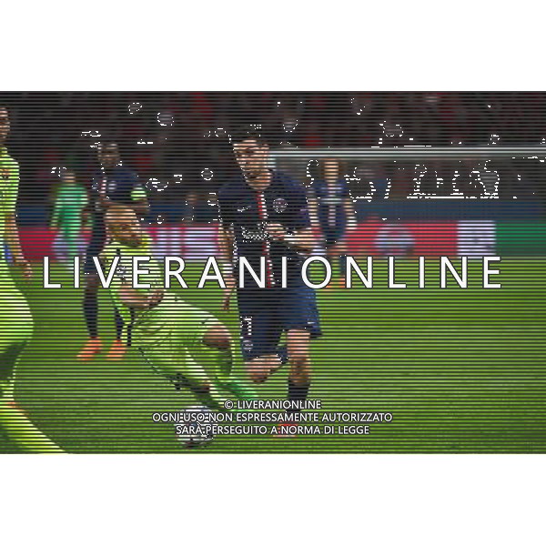 Javier PASTORE / Javier MASCHERANO - 15.04.2015 - Paris Saint Germain / Barcelone - 1/4Finale Aller Champions League Photo : Dave Winter / Icon Sport AG ALDO LIVERANI SAS ONLY ITALY