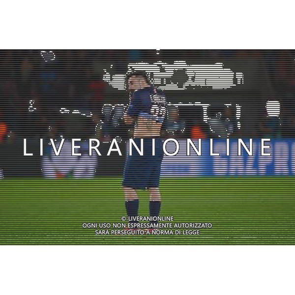 Deception Ezequiel LAVEZZI - 15.04.2015 - Paris Saint Germain / Barcelone - 1/4Finale Aller Champions League Photo : Dave Winter / Icon Sport AG ALDO LIVERANI SAS ONLY ITALY