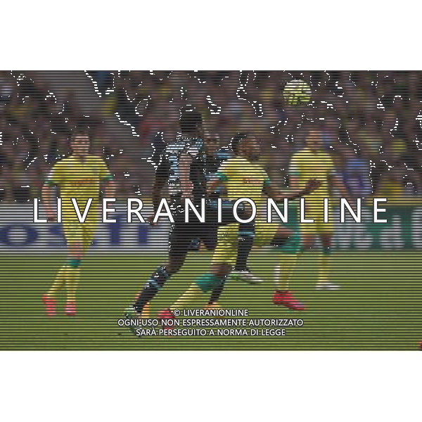 Serge GAKPE / Nicolas NKOULOU - 17.04.2015 - Nantes / Marseille - 33eme journee de Ligue 1 Photo : Vincent Michel / Icon Sport AG ALDO LIVERANI SAS ONLY ITALY