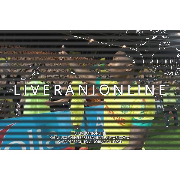 Joie Serge GAKPE - 17.04.2015 - Nantes / Marseille - 33eme journee de Ligue 1 Photo : Vincent Michel / Icon Sport /Agenzia Aldo Liverani sas - ITALY ONLY - EDITORIAL USE ONLY