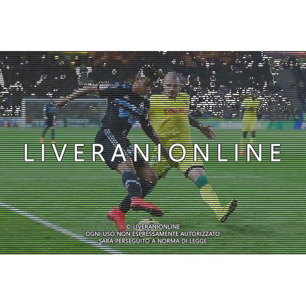 Mario LEMINA / Vincent BESSAT - 17.04.2015 - Nantes / Marseille - 33eme journee de Ligue 1 Photo : Vincent Michel / Icon Sport /Agenzia Aldo Liverani sas - ITALY ONLY - EDITORIAL USE ONLY