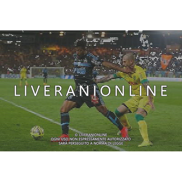 Mario LEMINA / Vincent BESSAT - 17.04.2015 - Nantes / Marseille - 33eme journee de Ligue 1 Photo : Vincent Michel / Icon Sport /Agenzia Aldo Liverani sas - ITALY ONLY - EDITORIAL USE ONLY