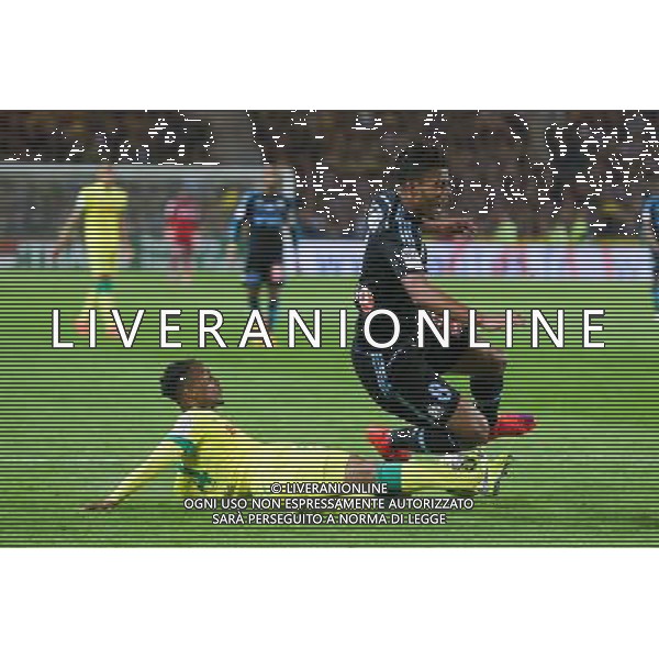 Mario LEMINA / Chaker ALHADHUR - 17.04.2015 - Nantes / Marseille - 33eme journee de Ligue 1 Photo : Vincent Michel / Icon Sport /Agenzia Aldo Liverani sas - ITALY ONLY - EDITORIAL USE ONLY