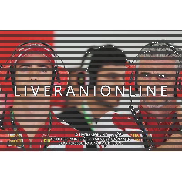 (L to R): Esteban Gutierrez (MEX) Ferrari Test and Reserve Driver with Maurizio Arrivabene (ITA) Ferrari Team Principal. 18.04.2015. Formula 1 World Championship, Rd 4, Bahrain Grand Prix, Sakhir, Bahrain, Qualifying Day. AG ALDO LIVERANI SAS ONLY ITALY