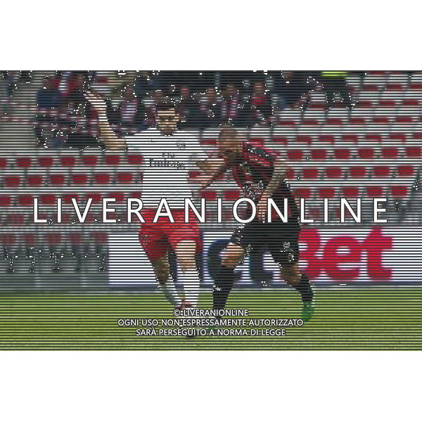 Javier PASTORE / Didier DIGARD - 18.04.2015 - Nice / Paris Saint Germain - 33eme journee de Ligue 1 Photo : Serge Haouzi / Icon Sport /Agenzia Aldo Liverani sas - ITALY ONLY - EDITORIAL USE ONLY