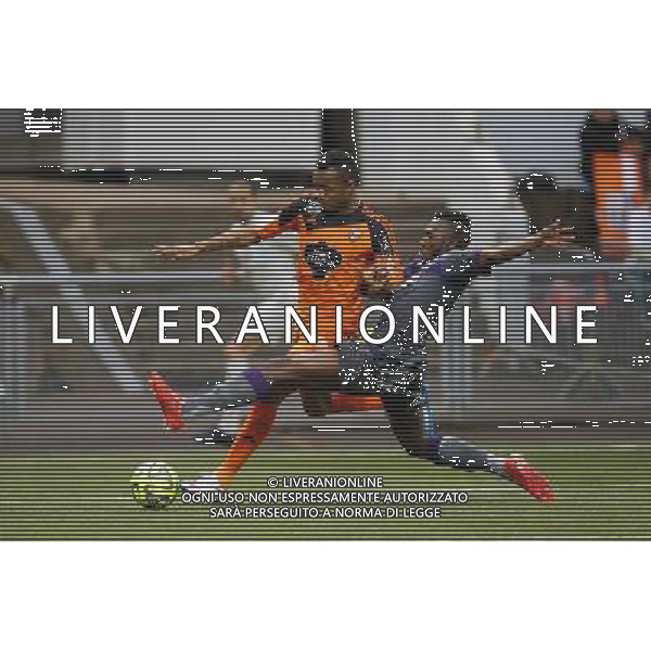 Jordan AYEW / Jacques MOUBANDJE - 18.04.2015 - Lorient / Toulouse - 33eme journee de Ligue 1 Photo : Vincent Michel / Icon Sport /Agenzia Aldo Liverani sas - ITALY ONLY - EDITORIAL USE ONLY